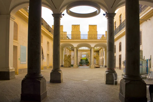 Palermo Italien September 2019 Uteplats För Museum Palazzo Belmonte Riso — Stockfoto