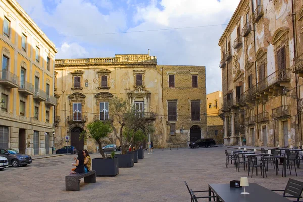 Palermo Italia Septiembre 2019 Vista Una Piazza Bologni Palermo Italia — Foto de Stock