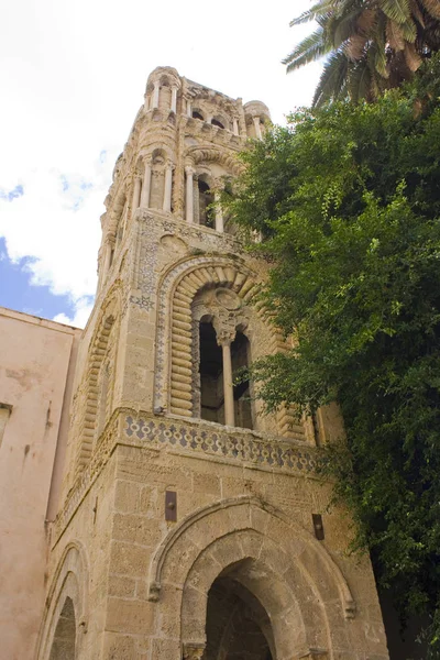 Martorana Klocktorn Kyrkan Santa Maria Della Ammiraglio Eller Katedralen Nicholas — Stockfoto