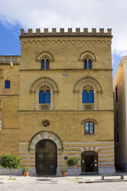 Palermo, Sicilya, İtalya 'daki Piazza Marina' daki Palazzo Galletti Sarayı