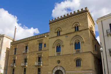 Palermo, Sicilya, İtalya 'daki Piazza Marina' daki Palazzo Galletti Sarayı
