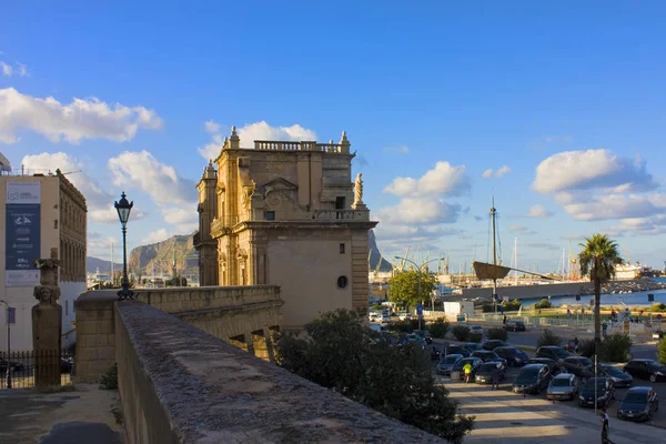 Palermo Italië September 2019 Monumentale Stadspoort Porta Felice Palermo Sicilië — Stockfoto