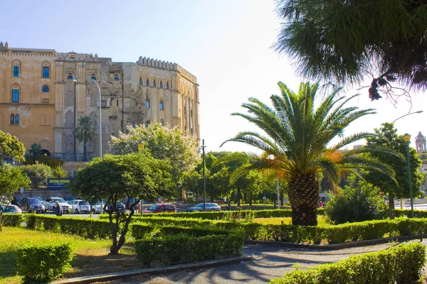 Paleis Norman Palazzo Reale Palermo Sicilië Italië — Stockfoto