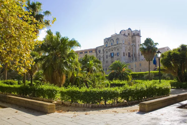 Paleis Norman Palazzo Reale Palermo Sicilië Italië — Stockfoto