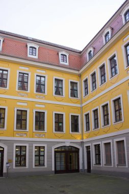 LEIPZIG, ALMANY - 9 Mart 2020: Leipzig 'deki Bach Müzesinin Avlusu