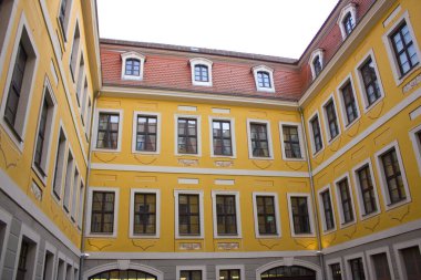 LEIPZIG, ALMANY - 9 Mart 2020: Leipzig 'deki Bach Müzesinin Avlusu