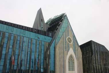  Leipzig Üniversitesi 'nin ana binası Augustusplatz, Leipzig, Almanya