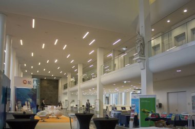 LEIPZIG, GERMANY - 9 Mart 2020: Leipzig, Almanya 'daki Leipzig Üniversitesi İçişleri