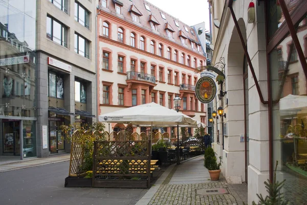 Leipzig Deutschland März 2020 Straßencafé Leipzig — Stockfoto