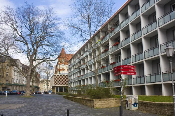 Halle Alemania Marzo 2020 Calle Del Casco Antiguo Halle Alemania — Foto de Stock