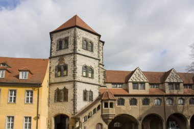 Halle (Saale), Almanya 'da Moritzburg Şatosu' nun avlusu