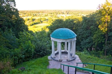 Old gazebo in a picturesque location in Sednev, Ukraine clipart