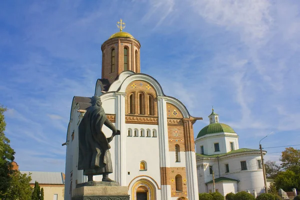 Georgskirche Und Denkmal Für Jaroslaw Den Weisen Belaja Zerkow Ukraine — Stockfoto