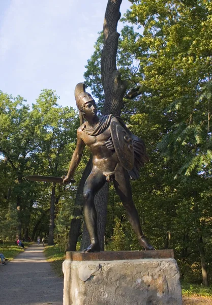 Escultura Guerrero Con Espada Alexandria Park Belaya Tserkov Ucrania — Foto de Stock