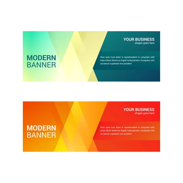 Abstrakte Design Banner Vorlage Horizontale Banner — Stockvektor