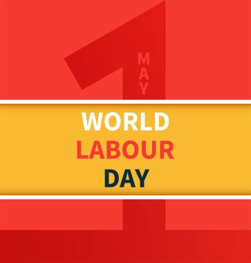 Bir Mayıs İşçi Bayramı vektör afiş 