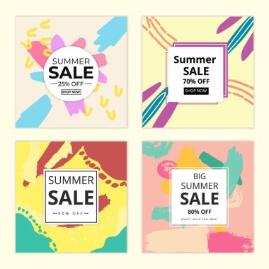 Memphis yaz Meydanı arka plan. Memphis tarzı afiş koleksiyonu. Sosyal medya, promosyon tasarım, pazarlama amaç için kullanılabilir