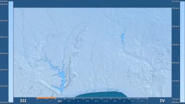 Rüzgar hızı animasyonlu gösterge - ham renk shader Benin alanıyla aya göre. Sterografik projeksiyon