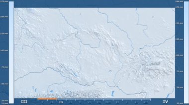 Animasyonlu gösterge - ham renk shader ile Çek Cumhuriyeti bölgede yağış aya göre. Sterografik projeksiyon
