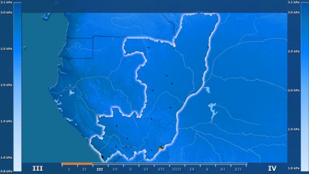 Pression Vapeur Eau Par Mois Dans Région Congo Brazzaville Avec — Video