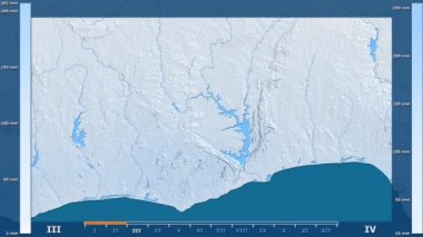 Animasyonlu efsanesi - ham renk shader ile Gana alan yağış aya göre. Sterografik projeksiyon