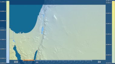 Jordan alanda animasyonlu gösterge - ham renk shader ile güneş radyasyonu aya göre. Sterografik projeksiyon