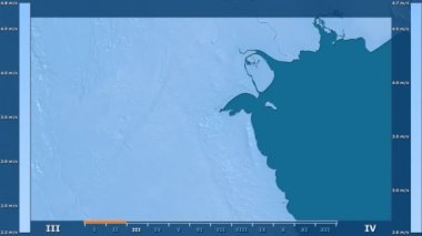 Rüzgar hızı animasyonlu efsanesi - ham renk shader ile Kuveyt alanında aya göre. Sterografik projeksiyon