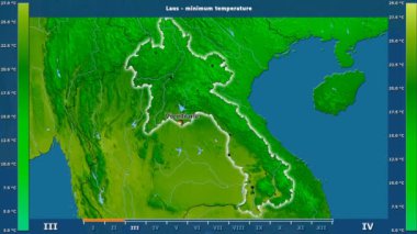 Laos alan animasyonlu efsanesi - İngilizce etiketleri ile aya göre minimum sıcaklığı: ülke ve sermaye adları, açıklama göster. Sterografik projeksiyon