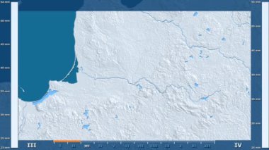 Animasyonlu efsanesi - ham renk shader ile Litvanya alan yağış aya göre. Sterografik projeksiyon