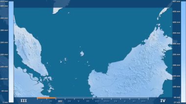 Animasyonlu efsanesi - ham renk shader ile Malezya alan yağış aya göre. Sterografik projeksiyon