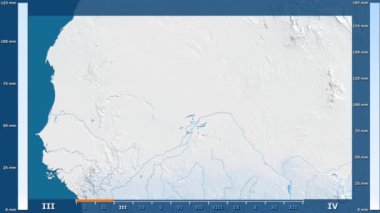 Animasyonlu efsanesi - ham renk shader ile Mali alanda yağış aya göre. Sterografik projeksiyon