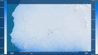 Animasyonlu efsanesi - ham renk shader ile Mali alanda su buharı basıncı aya göre. Sterografik projeksiyon