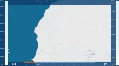 Animasyonlu efsanesi - ham renk shader ile Moritanya alan yağış aya göre. Sterografik projeksiyon