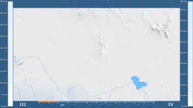 Animasyonlu gösterge - ham renk shader ile Nijer bölgede yağış aya göre. Sterografik projeksiyon