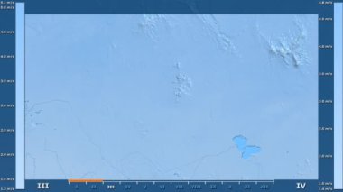 Rüzgar hızı animasyonlu efsanesi - ham renk shader ile Nijer alanında aya göre. Sterografik projeksiyon