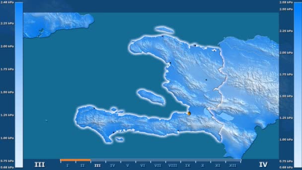 Pression Vapeur Eau Par Mois Dans Région Haïti Avec Une — Video