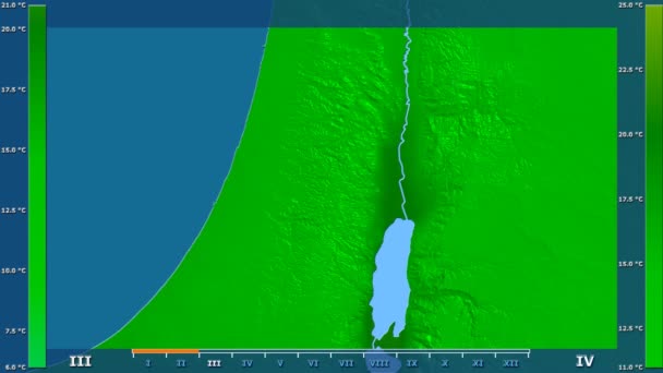 애니메이션된의 셰이더와 Palestina 지역에서 입체화 프로젝션 — 비디오