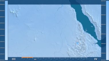 Rüzgar hızı animasyonlu efsanesi - ham renk shader ile Sudan alanında aya göre. Sterografik projeksiyon
