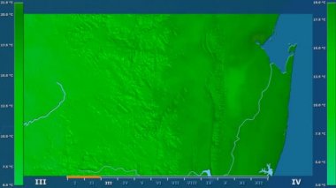 Animasyonlu efsanesi - ham renk shader ile Svaziland alanında minimum sıcaklığı aya göre. Sterografik projeksiyon