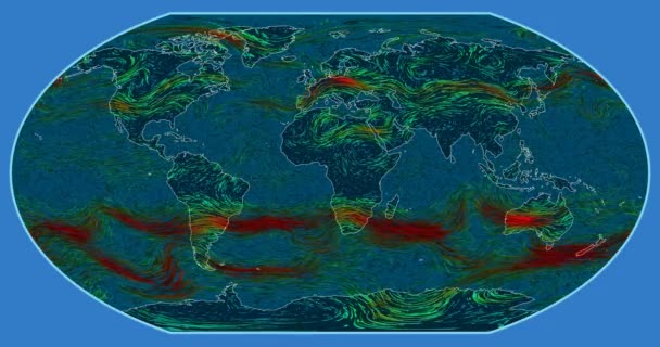 Velocidade Vento Sobre Superfície Terra Projecção Wagner Svs Gsfc Nasa — Vídeo de Stock