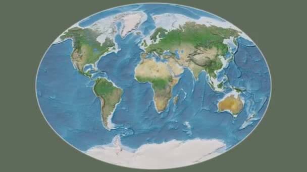 Taiwán - centro del mundo. Satélite — Vídeos de Stock