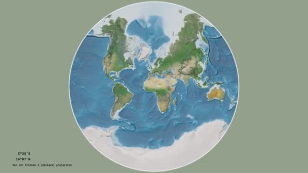 Israel dan ibu kota dilingkari dan diperbesar. Satelit — Stok Video