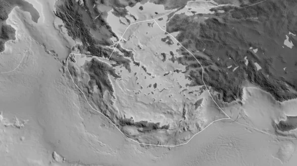 Overzicht Van Tektonische Plaat Van Egeïsche Zee Met Randen Van — Stockfoto