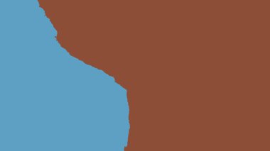 Altiplano tektonik plakasının etrafındaki bölgenin şablon haritası. 3B görüntüleme