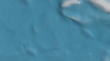 Manus tektonik plakasının etrafındaki bölgenin rahatlama haritası. 3B görüntüleme