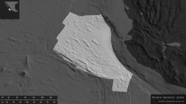 Rivera plaka şekli, bilek haritasının karanlık ve doymamış arka planında, bilgilendirici örtülerle çizilmiş. 3B görüntüleme