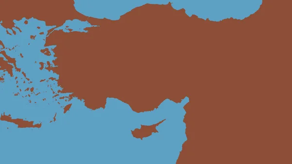 Pattern map of the area around the Anatolian tectonic plate. 3D rendering