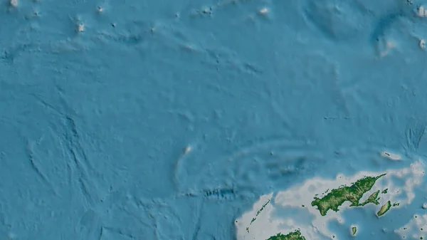 Fizyczna Mapa Terenu Wokół Płyty Tektonicznej Balmoral Reef Renderowanie — Zdjęcie stockowe
