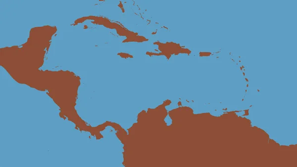 Pattern map of the area around the Caribbean tectonic plate. 3D rendering