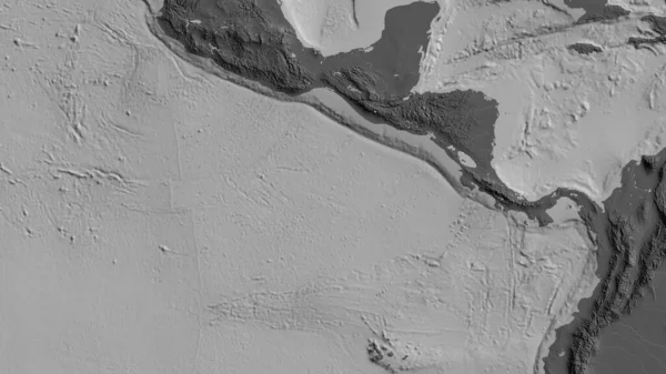 Bilevel Map Area Cocos Tectonic Plate Rendering — Stock Photo, Image